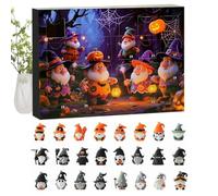 Halloween Gnome Countdown - 24 Days Doll Pendants Toy, Holiday Advent Countdown for Collectors Women Families Holiday Party Offices Home Room Bedroom Window School