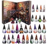 Halloween Gnome Countdown Calendar 2025, New Halloween Advent 24 Days Calendars with 3 Gnomes & 21 Silicone Dolls, Surprise Gnome Calendars Home Decoration for Halloweens Gift (C)