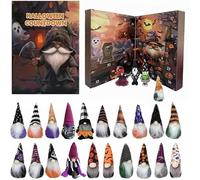 Halloween Gnome Countdown Calendar 2025, New Halloween Advent 24 Days Calendars with 3 Gnomes & 21 Silicone Dolls, Surprise Gnome Calendars Home Decoration for Halloweens Gift (B)
