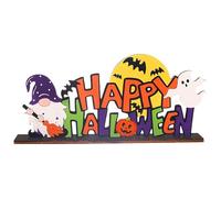 Halloween Gnome Letter Decorations, 3 Styles Trick Happy Halloween/Signs, Cute Gnome & Pumpkin & Designs, Perfect for Home, Mantel Decor, Wooden Halloween Decorat (B, One Size)
