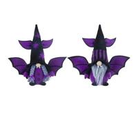 Halloween Gnomes Decor Dwarf Doll Table Centerpiece with Bat Wing and Hat