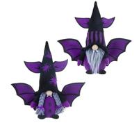 Halloween Gnomes Faceless Dwarf Doll with Bat Wing and Hat