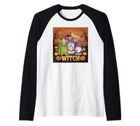 Halloween Gnomes Funny Monsters Pumpkin Spice Witch Graphic Raglan Baseball Tee