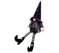Halloween Gnomes Pumpkin Extendable Gnome Standing Swedish Tomte Gnome with Telescopic Legs Halloween Ornament Table Tray for Festival Party Home Supplies Small Ornament Set (A, 40cm)
