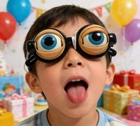 Halloween Goblin Winking Eye Glasses: Snap-Activated Blink Mechanism, Silly Costume Prop, Quirky Gag Gift for Adults & Kids, Party Dress-Up Accessory