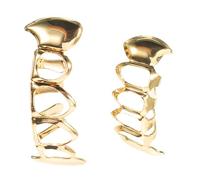 Halloween Gold Hollow Fang Mouth Grill Copper Set for Adults | Hip Hop Style Accessory, Easy to Wear and Install, Decorative Look for Rappers and Culture