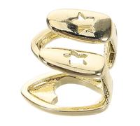 Halloween Gold Teeth Grills with Heart Cutout, Copper Plating | Upper Incisors and Front Teeth, Smooth Dual-tone Finish, Statement Accessory for Daily Wear and Photo Shoots