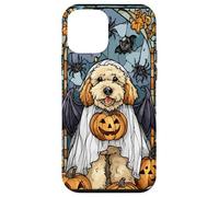 Halloween Goldendoodle Dog Ghost Holding Pumpkin Art Case for iPhone 12 mini
