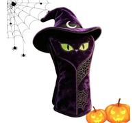 Halloween Golf Head Covers Halloween Pumpkin Witch Cat Skull Soft Plush | Golf Driver Head Covers for Women Men Golfers Court Christmas Birthday Holiday Party
