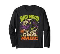 Halloween Good Mood Bad Magic Witch Matching Womens Long Sleeve T-Shirt
