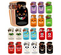 Halloween Goodie Bags | Jar-Shaped Cards Halloween Goodie Bags - Festive Pouch Hands-On Crafting Organizer for Wrapping Small Toys Chocolate Jelly Lollipops