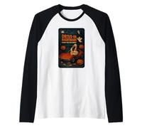 Halloween Goose Drive In Nightmare Horror Pumpkins Ghosts Raglan Baseball Tee
