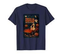 Halloween Goose Drive In Nightmare Horror Pumpkins Ghosts T-Shirt