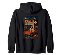 Halloween Goose Drive In Nightmare Horror Pumpkins Ghosts Zip Hoodie