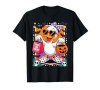 Halloween Goose Ghost Bow Coquette Trick Or Treat Girl Women T-Shirt