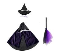 Halloween Goose Outfit, Witch Lawn Porch Goose Clothes Fall Halloween Goose Patio Y Broom Geese for 23" with Outdoor Costume