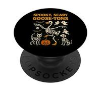 Halloween Goose Scary Spooky Goose-tons Skeletons Vintage PopSockets Adhesive PopGrip