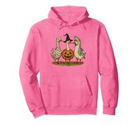 Halloween Goose Tee Mummy Shark Pumpkin Jack Geese Costume Pullover Hoodie, Adult Unisex, Bright Pink, Small