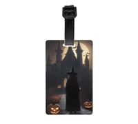 Halloween Goth 1 Print Luggage Tags for Suitcases Identification Labels Waterproof Travel Cruise Daily Use