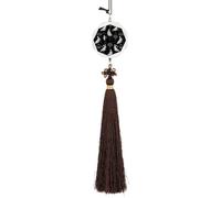 Halloween Goth Car Pendant Sun Catcher Crystal Ornament for Rearview Mirror, Elegant Car Hanging Ornament with Tassel for Home & Office Decor