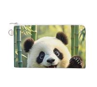 Halloween Goth Coin Purse Canvas Change Pouch with Zipper Small Cosmetic Organizer Bag Women Wallet for Car Keys, Credit Cards, Cash, Lipstick, Funny Panda, One Size, Funny Panda