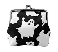 Halloween Goth Coin Purse Kiss Lock Pu Leather Mini Pouch Wallet Change Bag for Women Girls Kids