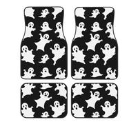 Halloween Goth Crystal Velvet Car Mat Set Full-Width Printed Polyester Material Universal Non-Slip And Wear-Resistant Car Mat Front And Rear Full Set Black Edging Easy To Clean