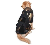 Halloween Goth Dog Hoodie for Medium Large Dogs, Warm Soft Pet Sweatshirt, Easy to Wear Jumper Clothes