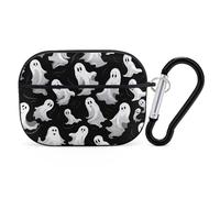 Halloween Goth for Airpod Pro Case Cover Hard Shell Full Drop Protection Cover with Keychain Compatible with AirPod Pro 2nd/1st Generation, Front LED Visible,Black