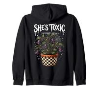 Halloween Goth Garden Witch Outfit Plant Lady She's Toxic Zip Hoodie