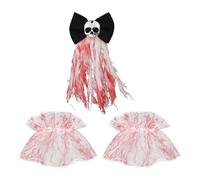Halloween Goth Hairpin, Bloody Skull Claw Hair Pins for Girls, 3 Pieces Gothic Headpiece and Bracelet Day of Costume Accessories for Role Play Themed Event Party Cosplay F
