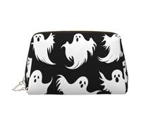 Halloween Goth Print Leather Cosmetic Bag, Zip Pull Toiletry, Beauty Organiser, Small, Beauty Accessory, Cruelty Friendly, Gift for Her,17 X 7.5 X 11cm