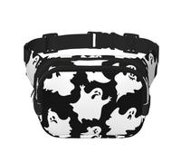 Halloween Goth Print Unisex Square Double Layer Waist Bag Crossbody Fanny Pack Travel Workout Accessory, Black, One Size, Black, One Size