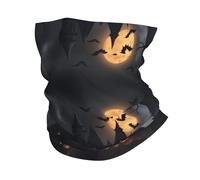 Halloween Goth Print Windproof Neck Gaiter, Warmer Scarf Breathable Half-Face Mask Ski Mask Unisex For Outdoor
