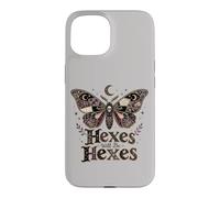 Halloween Goth Skull Hexes Will Be Hexes Butterfly Vintage Case for iPhone 15