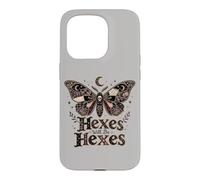 Halloween Goth Skull Hexes Will Be Hexes Butterfly Vintage Case for iPhone 15 Pro