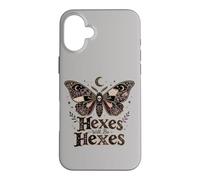 Halloween Goth Skull Hexes Will Be Hexes Butterfly Vintage Case for iPhone 16 Plus