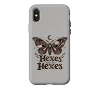 Halloween Goth Skull Hexes Will Be Hexes Butterfly Vintage Case for iPhone X/XS