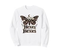 Halloween Goth Skull Hexes Will Be Hexes Butterfly Vintage Sweatshirt