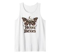 Halloween Goth Skull Hexes Will Be Hexes Butterfly Vintage Tank Top