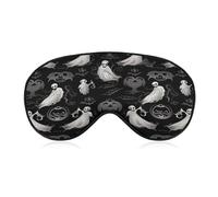 Halloween Goth Sleep Mask Light Blocking Eye Cover Polyester Eye Mask with Elastic Strap Blindfold for Side Sleeper Sleeping Masks Face Hugging for Women Men Travel