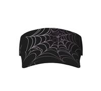 Halloween Goth Sun Visor Unisex UV Protection Sun Hat Empty Top Baseball Golf Caps Adjustable Ball Cap Black, Black, One Size