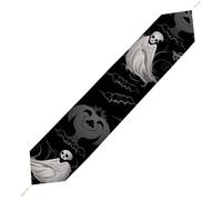 Halloween Goth Table Runner for Dining Table, Short Plush Runners Washable & Durable Tablerunner Modern Home Decor for Wedding, Kitchen, Holiday 229*33cm