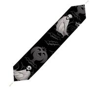 Halloween Goth Table Runner for Dining Table, Short Plush Runners Washable & Durable Tablerunner Modern Home Decor for Wedding, Kitchen, Holiday 200*33cm
