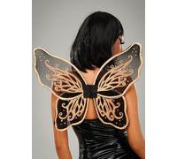 Halloween Gothic Black and Gold Fairy Wings