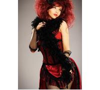 Halloween Gothic Burlesque Black Fancy Dress Gothic Cosplay Feather Boa