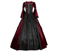 Halloween Gothic Dress Women, Womens Medieval Victorian Rococo Dress Gothic Queen Vampire Cosplay Costume Gorgeous Halloween Masquerade Ball Gown