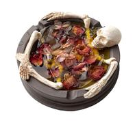 Halloween Gothic Farmhouse Amber Fragrance Skeleton Candles for Desktop Ornament - Perfect Halloween and Home Décor (Brown, 12X11. 5X4cm)