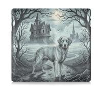 Halloween Gothic Ghostly Labrador Premium Leather Auto Registration Insurance & ID Card Holder Prefect Car Essentials Wallet for Driver License, Cards & Essential Documents