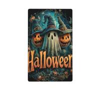 Halloween Gothic Pumpkins and Ghosts Single Toggle Blank Wall Plate Light Switch Cover Decorative 1 Gang for Kitchen Room Bathroom Size 11.4x7cm